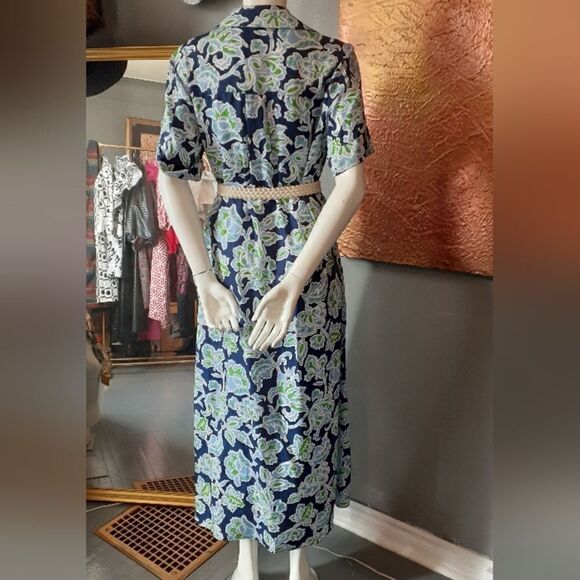 Zara Navy and White Floral Maxi Dress - Picture 12 of 15